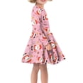 thumbnail image 2 of Suhoaziia Christmas Long Sleeve Dress for Tiddlers Girls Size 5-6 Years Xmas Cartoon Santa Gift Playwear Soft Round Neck Streetwear Trendy Outdoor Activities Jumpskirt, 2 of 5