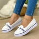 thumbnail image 1 of Zapatos de mujer de estilo británico para mujer Mocasines de corte bajo con hebilla de punta redonda de color sólido Wmkox8yii hj789, 1 of 2