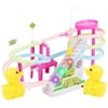 Yellow Ducks Electric Light Music Amusement Electric Climb Stairs Track Toy