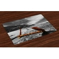 thumbnail image 1 of Ambesonne Anchor Place Mats Set of 4, Rusty Vintage Beach, Standard Size, Orange, 1 of 4