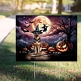 thumbnail image 4 of Spooky Halloween Night Witch German Shepherd Glowing Pumpkins Yard Sign Alsatian Dog Lover Gifts Outdoor Home Lawn Garden Porch Decor - 12015, 4 of 5