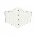 thumbnail image 5 of Fiaer Womens Retro Court Waspie Corset Belt Underbust Lace up Boned Bustier Jacquard Brocade Corset Waist Cincher White XS, 5 of 8