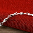 thumbnail image 3 of HOOUN Pure S999 Sterling Silver Chain Men Women Beads Link Necklace 17'' to 24''-2mm, 10g ,21.6inch, 3 of 9