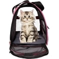 thumbnail image 2 of Pet Carrier Cat Cattier Soft-Sided Carriers for Small Medium Cats Dogs Puppies Pet Carrier Airline Approved Cat Dog Pet Travel Carrier, Pink, 2 of 7