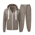 thumbnail image 2 of LEKWK Tracksuit Men 2 Piece Sweatsuits Zip Up Hoodie Sweatshirt and Jogger Sweatpants with Pockets Fall Winter Athletic Gym Running Activewear, 2 of 8