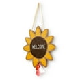 thumbnail image 2 of Demdaco Welcome Sunflower Floral Yellow 23 x 18 Fir Wood Door Hanger Sign, 2 of 3