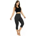 thumbnail image 2 of LMB Capri Leggings for Women with Pockets, High Waist, Extra Soft, Black M, 2 of 5