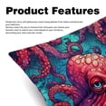 thumbnail image 2 of Octopus Velvet Throw Pillow Covers Set of 2 - Unique Patterns, 16x16/18x18/20x20 Inches,for Home Decor, Sofa, Bed - Pillow Inserts Included, 2 of 6