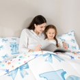 thumbnail image 5 of Homewish Blue Ribbon Letter L Bedding Comforter Set, Cartoon Cute Monogrammed Twin Comforter Sets, Princess Fairy Tale Bow Reversible Bedding Set, Breathable Home Decor, 2pcs, 5 of 8