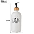 thumbnail image 5 of Glass Dish Soap Dispenser for Kitchen - 16 OZ Hand Soap Dispenser Set with Pump and Acacia Wood Tray - Black White Modern Farmhouse Kitchen Bathroom Decor and Accessories, 5 of 5