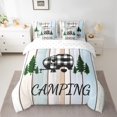 thumbnail image 2 of Feelyou Adventure Camping Kids Twin Bedding Sets 7-Piece, Rustic Wooden Plank Bedding Comforter Set, Countryside Style Reversible Sheet Sets, Lightweight Room Decor, 2 of 7