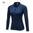 thumbnail image 2 of Sudadera con capucha Minnieouse Invierno mujer ejercicio Fitness térmica color sólido azul, 2 of 6
