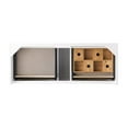 thumbnail image 4 of James Martin Vanities 47.3" Single Vanity, Glossy White, Champagne Brass Base w/ Charcoal Black Top, 4 of 9