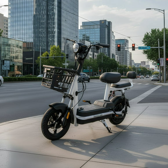Moboss Bicicleta Electrica para Adultos Bicimoto Electrica Potencia Maxima del Motor 350 W Bateria 48V 13AH Prince Blanca