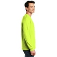 thumbnail image 3 of High Visibility Safety T-Shirt | Gildan Long Sleeve Shirts, Safety Green Tee | Pack 6, Size-L, 3 of 6