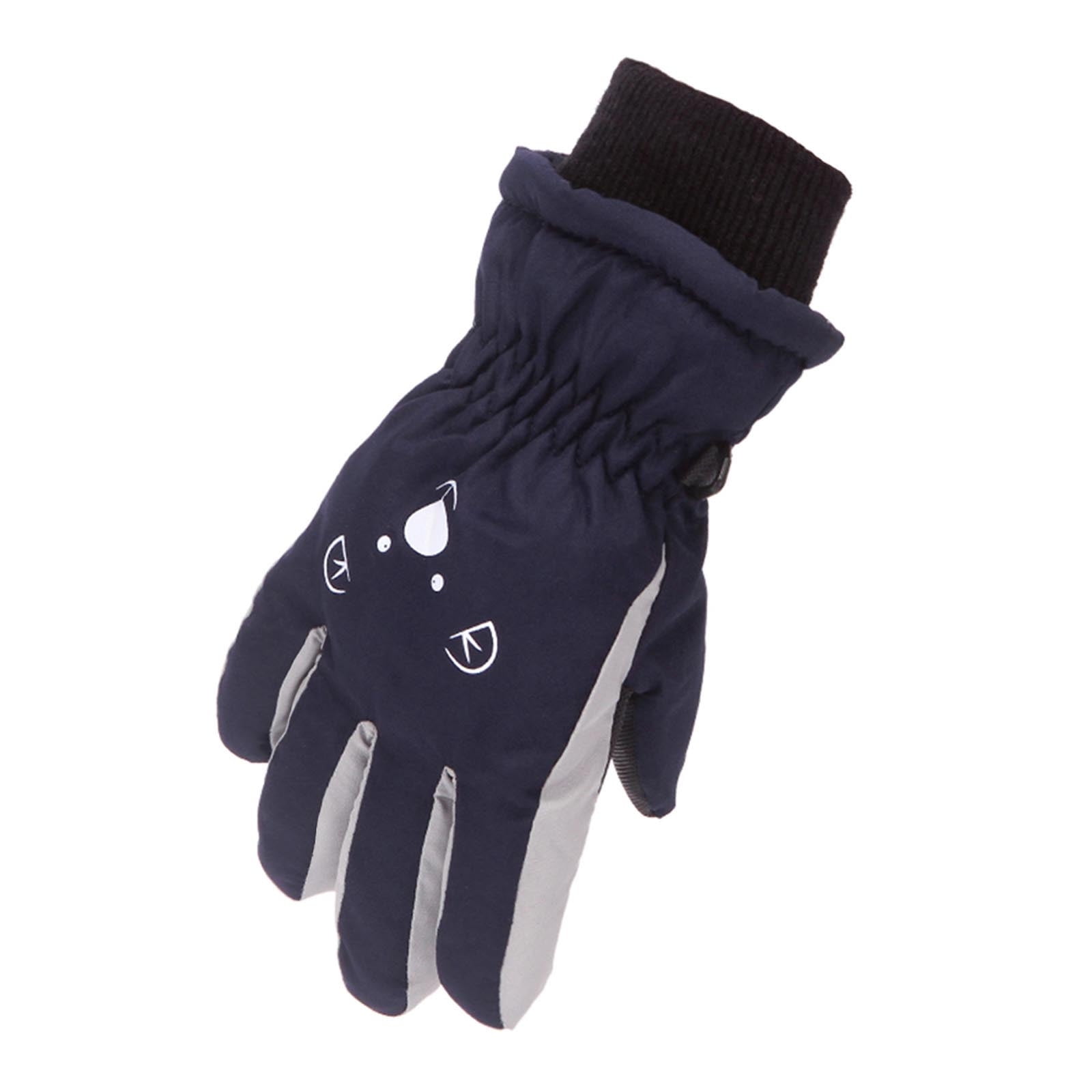 ZHANGAIGUO Half Finger Winter Children Knitted Gloves Color : Blue Dispensing Non-slip Mittens Warm Half Finger Mittens Gloves for Child Toddler Kids