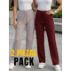 thumbnail image 3 of Set De Dos Pants De Mujer Pantalones Anchos Casual O Elgante Pans Stretch, 3 of 5