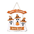 thumbnail image 2 of AZXY Halloween Decorations Cute Ghost Pumpkin Wooden Hanging Sign Ornament, Halloween Wall Decoration, Halloween Home Ornament, Halloween Porch Decoration for Doors Porches Entryways, 2 of 8