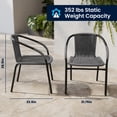 thumbnail image 6 of Flash Furniture Commercial Grade Gray Rattan Indoor-Outdoor Restaurant Stack Chair, 6 of 12