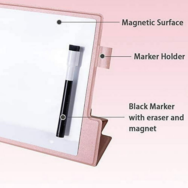 Small Dry Erase White Board 12x8- Portable and Double Sided A4 Mini Marker  Whiteboard Magnetic for Kids Drawing Writing Student School Home Office