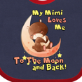 thumbnail image 4 of Inktastic My Mimi Loves Me to the Moon and Back Boys or Girls Baby Bib, 4 of 4