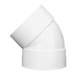 thumbnail image 2 of Codo NDS de PVC de 45 grados, 10 cm, blanco para tubos de 4 pulgadas, 2 of 7