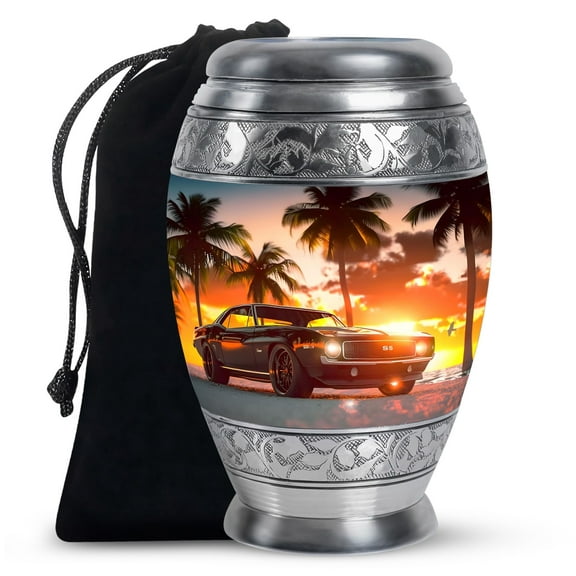 KARYLIZ Racer Car Urns For Ashes Adult Male - Cremation Urns For Human Ashes - Large Urn For Human Ashes Adult Female - Ash Holders For Human Ashes - Funeral Urn For Adult Ashes Women ( 10 Inch)