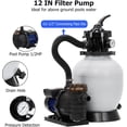 thumbnail image 4 of YUSAZENS 12 Inch 1/2HP 400W Pool Sand Filter Pump, High Flow Pool Pump for Above Ground Inground Pool Spa Water Cleaning White+filter ball, 4 of 6