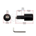 thumbnail image 2 of Anti Vibration Handle Bar End Black For Suzuki GSXR Slug Weight Slider Reducing, 2 of 2
