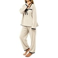 thumbnail image 4 of MVRLSH Pajamas For Women Set Winter Flannel Coral Fleece Pajama Set Thickened Warm Cozy Loungewear Popular Aesthetic Sleepwear White M-Xxl, 4 of 5