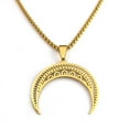 thumbnail image 2 of Witchcraft Divination Moon Pendant Necklace 14K Yellow Gold Golden Color Crescent Meniscus Necklaces Jewelry colar, 2 of 7