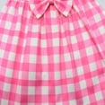 thumbnail image 4 of Girls Sleeveless Pink Plaid Dress  Cosplay Outfits Kids Dresses Plaid Print Girls Dresses Cosplay Movie With The Same Princess Dress Plaid Dress Skirt
 3-9 Years​, 4 of 8