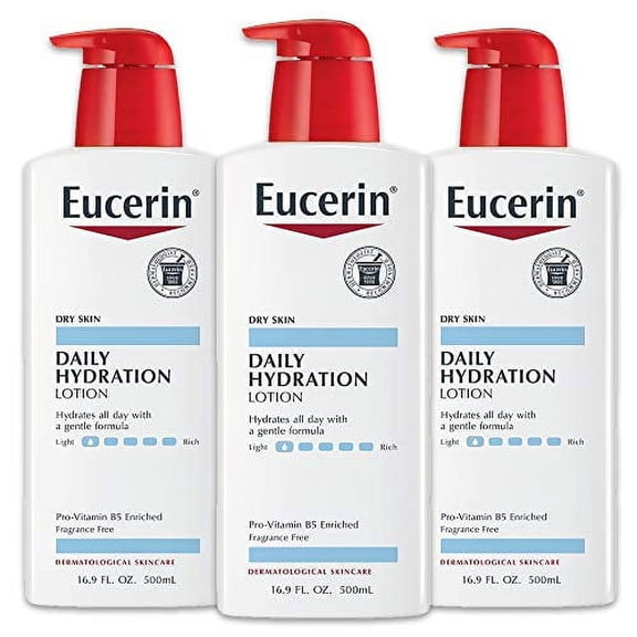 3 pack Eucerin Daily Hydration Advanced Repair Lotion 16.9oz