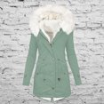 thumbnail image 2 of Women's Designer Warm Winter Parka Quilted ed Long Coat Jacket Fleece Lined Body Faux Fur Coat Outdoor Windproof Thick Jackets Zip Up Outerwear With Fuffly Plus Size, 2 of 3