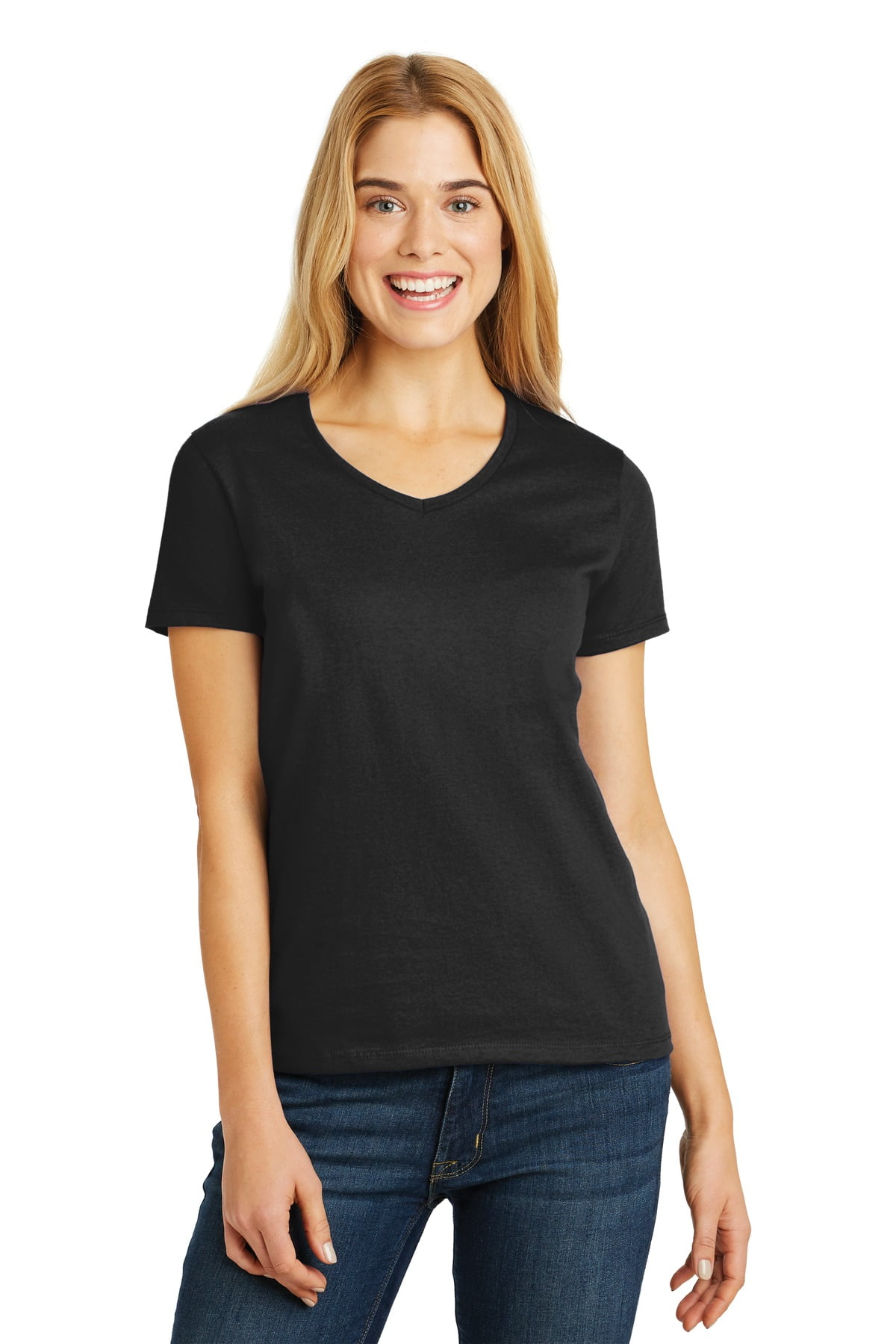 Hanes Women's 100 Percent Cotton V-Neck 