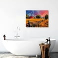 thumbnail image 5 of Acheng Farmhouse Canvas Wall Art Vintage Ranch Pictures Prints Countryside Rural Landscape Sunset Home Decor for Living Room Bedroom Home Decor 20x16inch, 5 of 6