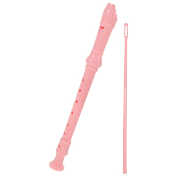LULULION 1Set Beginner Soprano Recorder Instrument with 8 Holes Pink Lightweight Flute