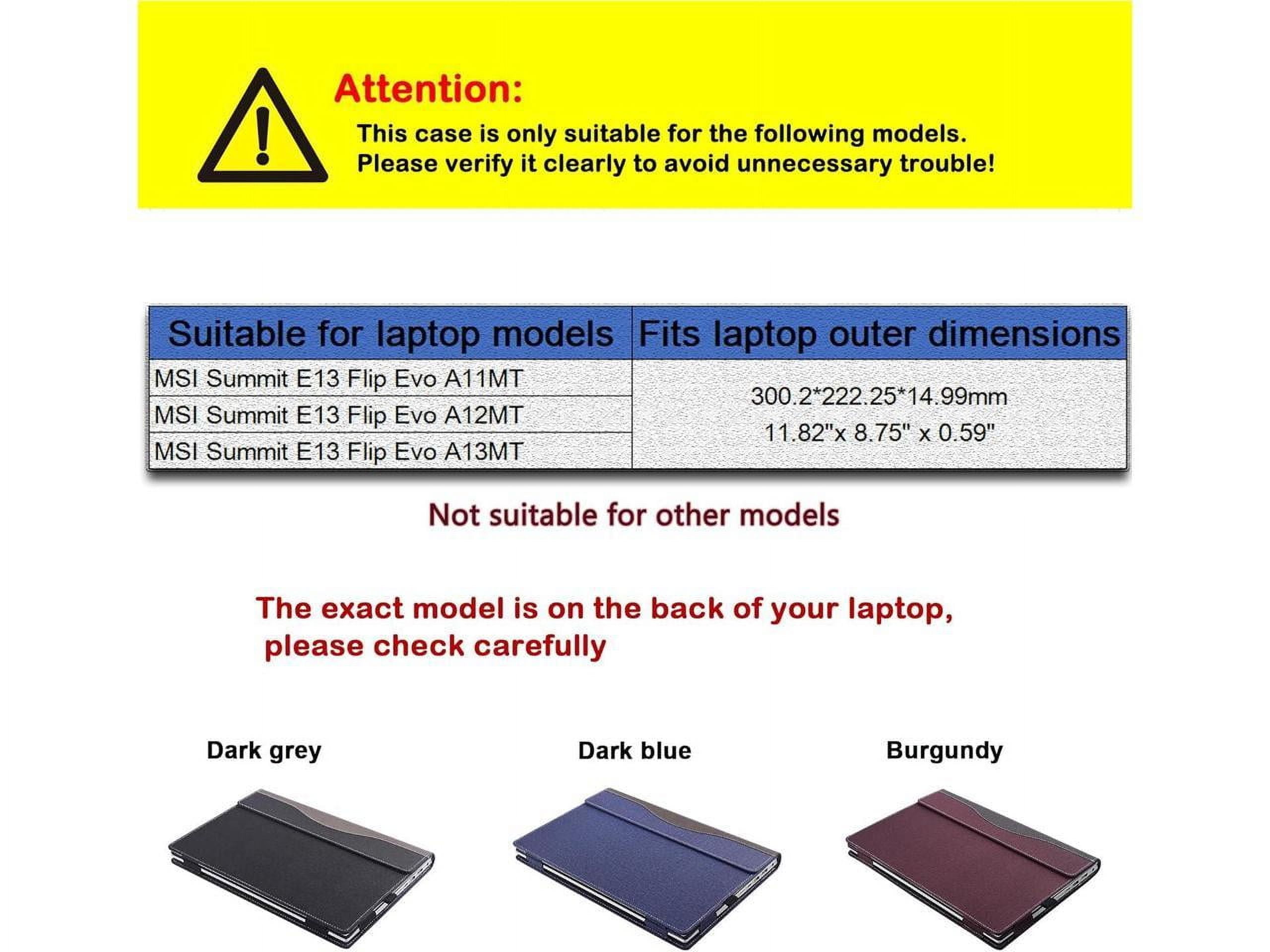 Cover Case for 13.4 inch MSI Summit E13 Flip Evo A11MT & A12MT & A13MT Laptop,PU Leather Protective Sleeve Notebook PC Bag Accessories with Pen Holder