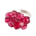 thumbnail image 1 of Saro Lifestyle NR616.RB Saro Beaded Napkin Ring, Raspberry - Set of 4, 1 of 1