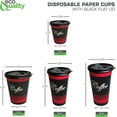 thumbnail image 3 of EcoQuality 20 oz Disposable Paper Coffee Cups with Black Flat Lids, Recyclable Hot/Cold Beverage Paper Drinking Cups with Lids for Tea, Water, Coffee, Travel, Picnic, Breakroom, Office (100 PACK), 3 of 5