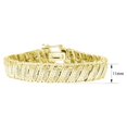 thumbnail image 4 of SuperJeweler 1 Carat Diamond Wave Bracelet With Yellow Gold Overlay, 7 Inches For Women, 4 of 5