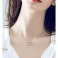thumbnail image 2 of Bonus Granddaughter Gifts, Bonus Granddaughter Necklace, Rose Gold Infinity Eternal Heart, CZ Silver Pendant Necklace, Birthday Gifts, Valentine's Day Gift, 2 of 3