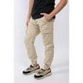 thumbnail image 2 of Brooklyn Cloth Young Men’s Khaki Twill Cargo Pants – Jogger Style, Comfortable Everyday Workwear, 2 of 5