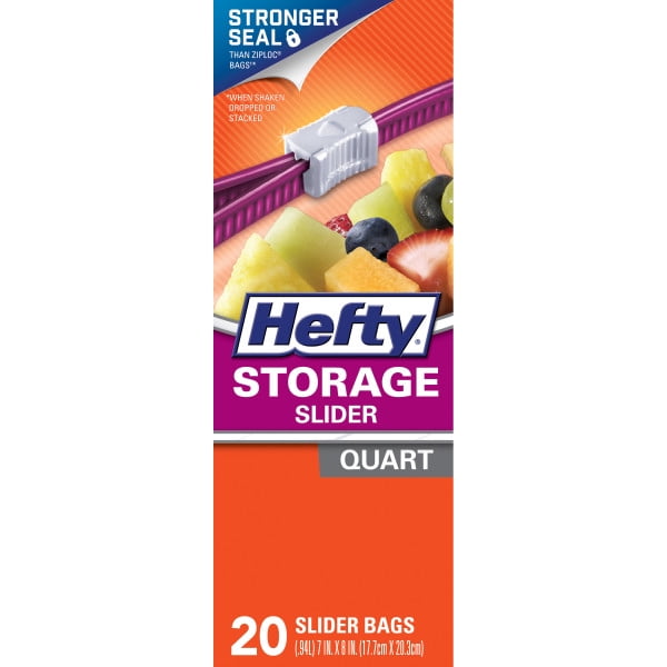 Hefty Slider Quart Size Storage Bags