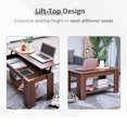 thumbnail image 4 of HOMCOM Modern Lift Top Coffee Table, Convertible Center Table with Hidden Storage Compartment and Storage Shelf for Living Room, 4 of 10