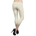 thumbnail image 3 of Vivian's Fashions Capri Leggings - Cotton, Lace Trim (Junior/Junior Plus Sizes), 3 of 4