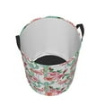 thumbnail image 3 of Daiia Flamingo Flower Round Laundry Basket with Handles Thickened Waterproof Circular hamper,Dirty Clothes Storage Basket for Bedroom,Bathroom,College Dorm-Small, 3 of 8