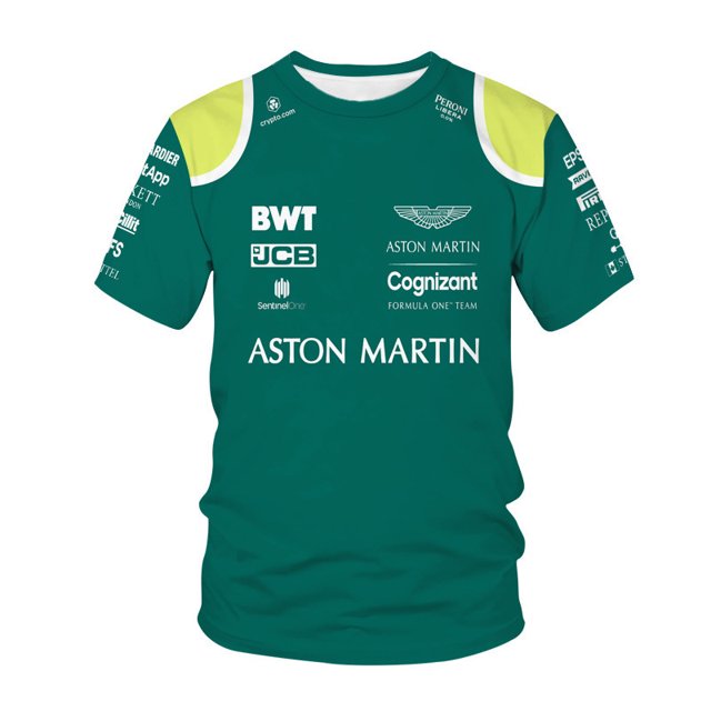 Aston Martin F1 Course Manches Courtes, POLO Commémoratif Chemise Périphérique Vêtements-Week