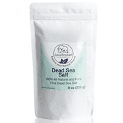 Dead Sea Salt Fine Grain 8 oz (226 g) by Natural Elephant 100% Natural &amp; Pure for Psoriasis Eczema Acne &amp; Other Dermatological Needs