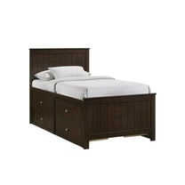 Picket House Furnishings Santino Twin Captains Bed in Espresso